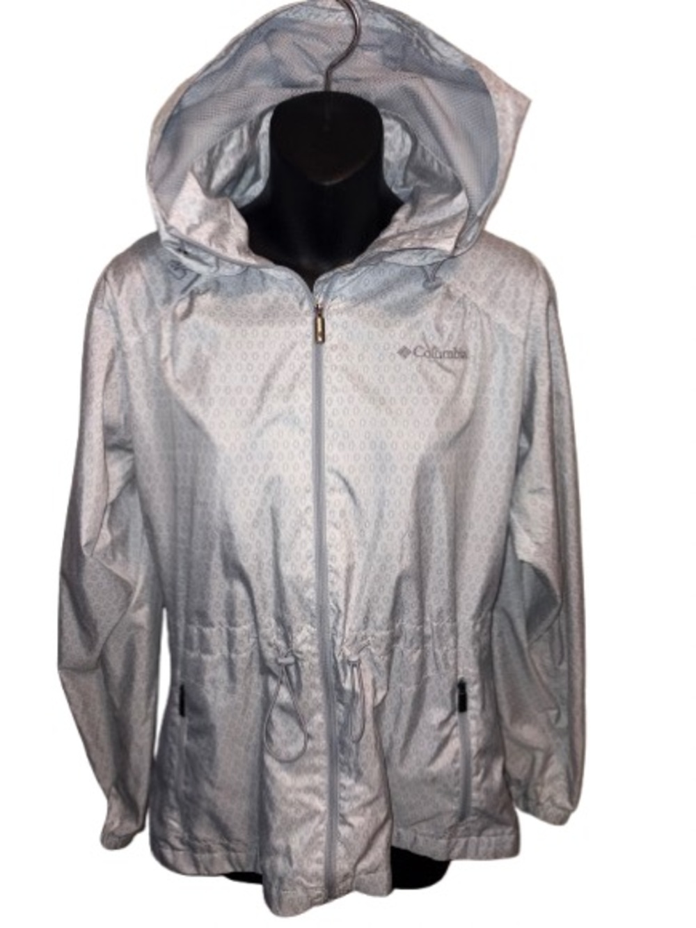 Columbia Women's Light Gray Stone Creek Hooded Packable anorak Jacket size S